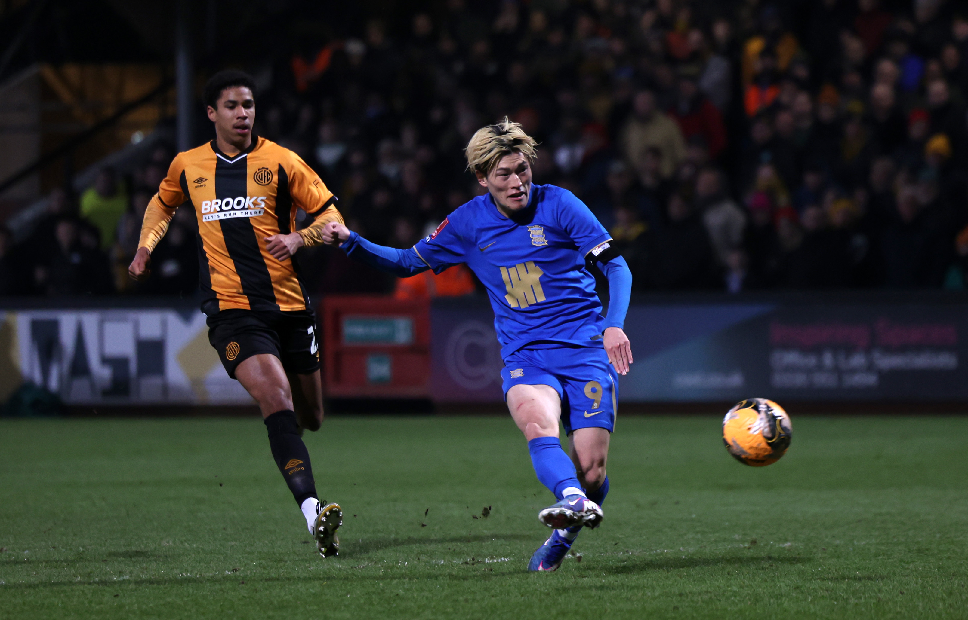 Kyogo Furuhashi of Birmingham City scores 