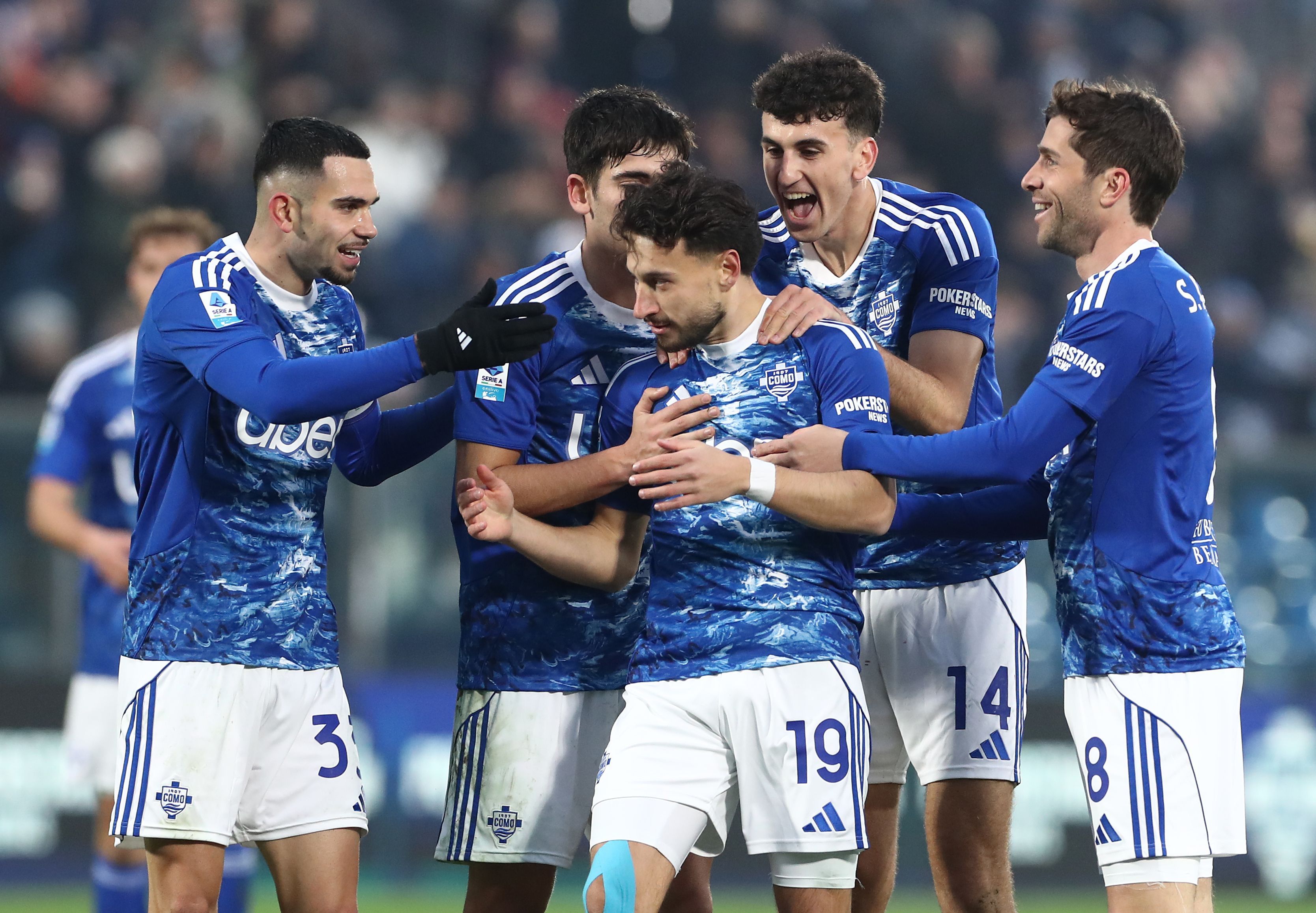 Nicolas Kuhn of Como 1907 celebrates