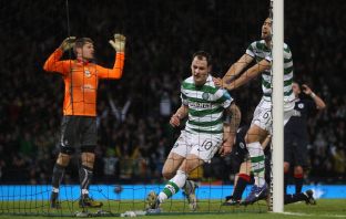 Anthony Stokes beats Falkirk keeper Michael McGovern
