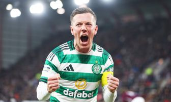 Callum McGregor of Celtic celebrates