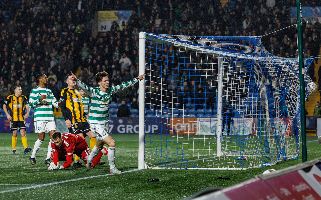 Johnny Kenny of Celtic celebrates