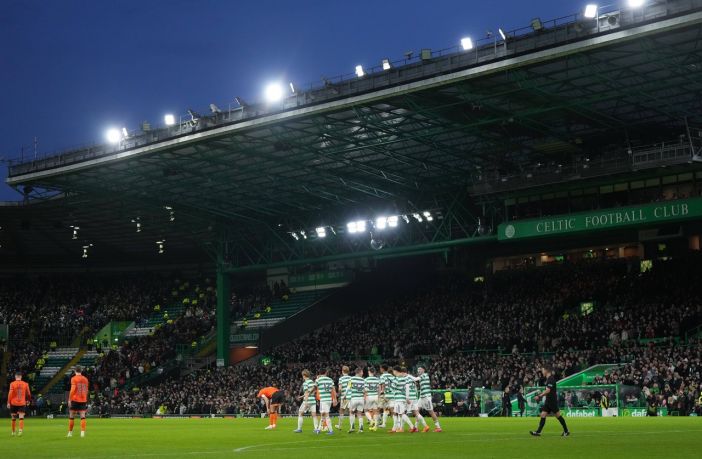Daizen Maeda of Celtic celebrates