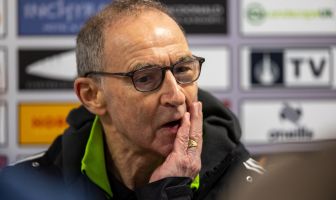 Celtic Manager Martin O'Neill as post-match media conference