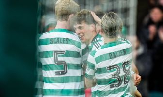 Arne Engels celebrates his goal