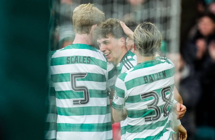 Arne Engels celebrates his goal