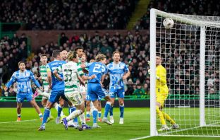 Daizen Maeda watches on as Auston Trusty scores