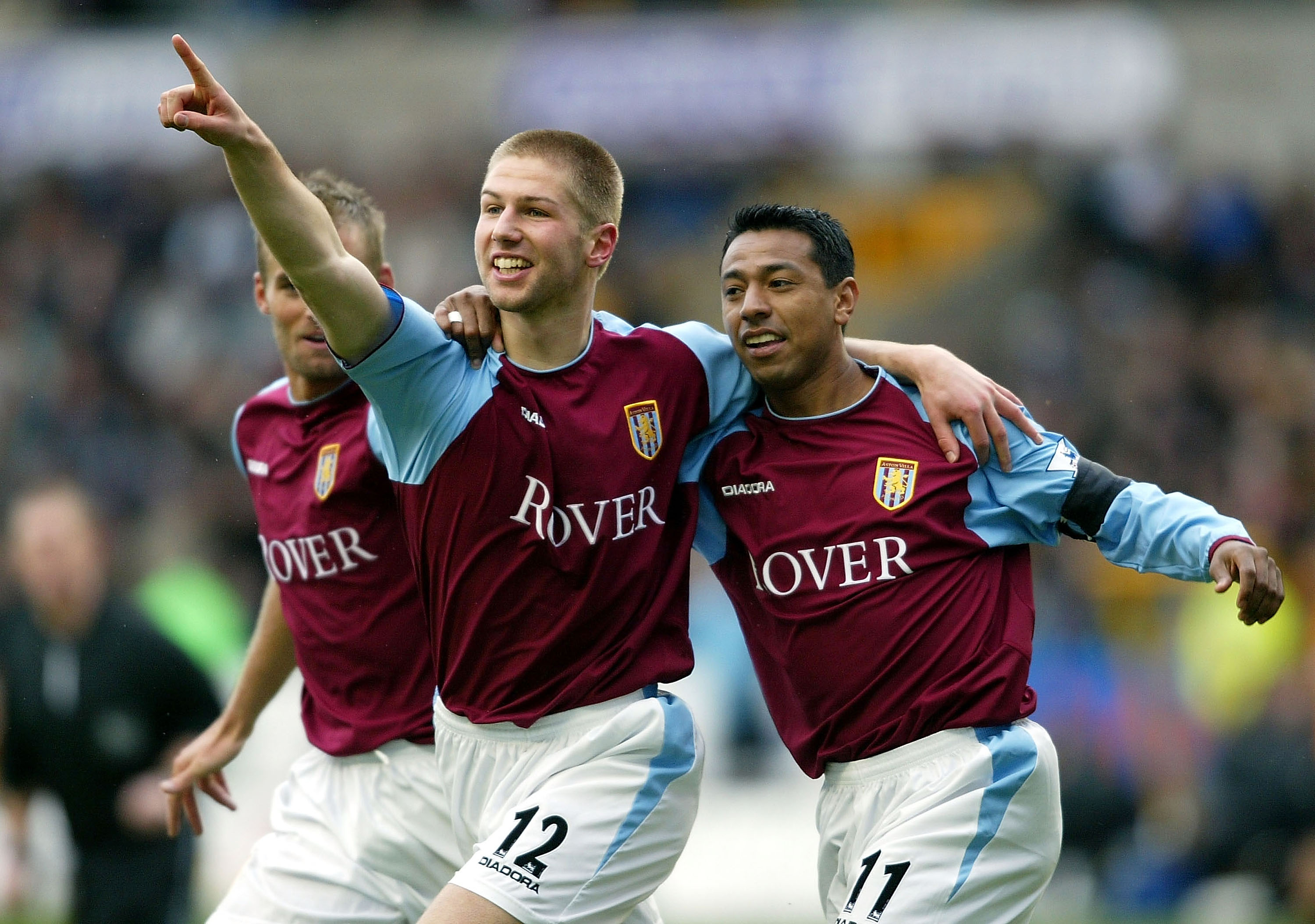Thomas Hitzlsperger of Villa celebrates
