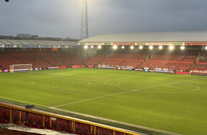 The Pittodrie pitch this afternoon.