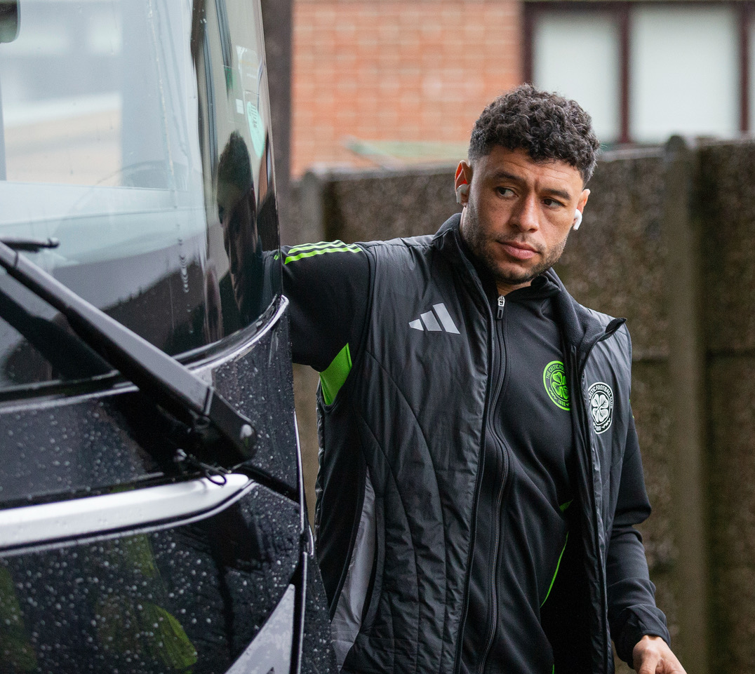 Alex Oxlade Chamberlain arrives at Rugby Park