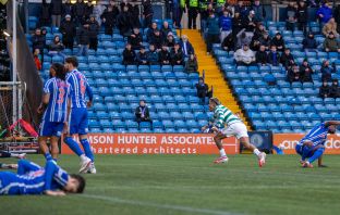 Julian Araujo celebrates at Rugby Park