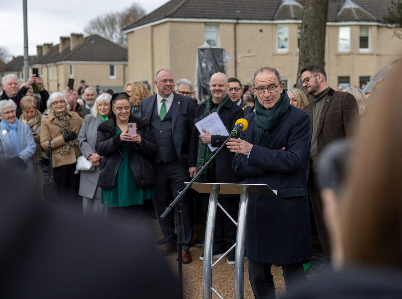 Tommy Gemmell statue unveiling at the Lisbon Lion's hometown of Craigneuk.