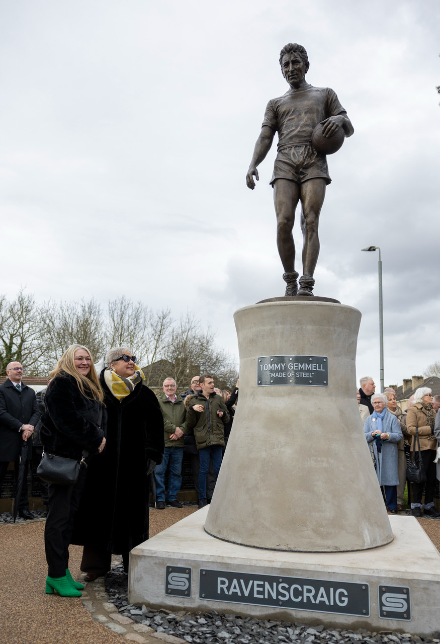 Tommy Gemmell statue unveiling at the Lisbon Lion's hometown of Craigneuk.
