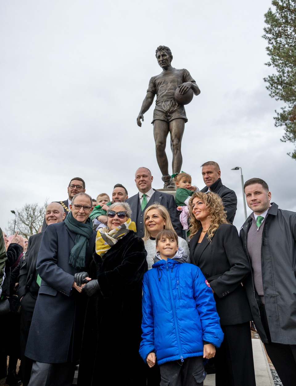 Tommy Gemmell statue unveiling at the Lisbon Lion's hometown of Craigneuk.