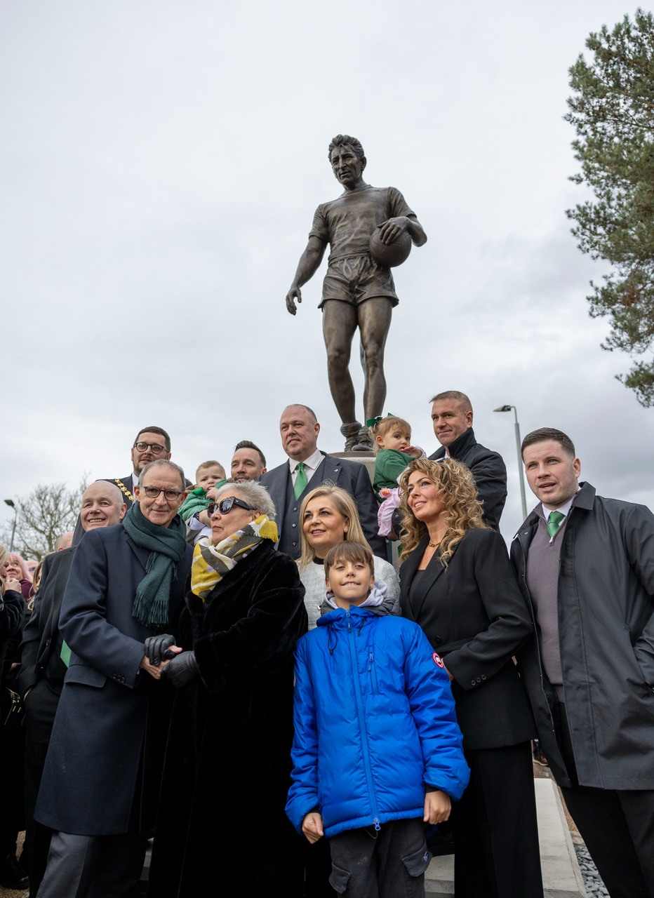 Tommy Gemmell statue unveiling at the Lisbon Lion's hometown of Craigneuk.
