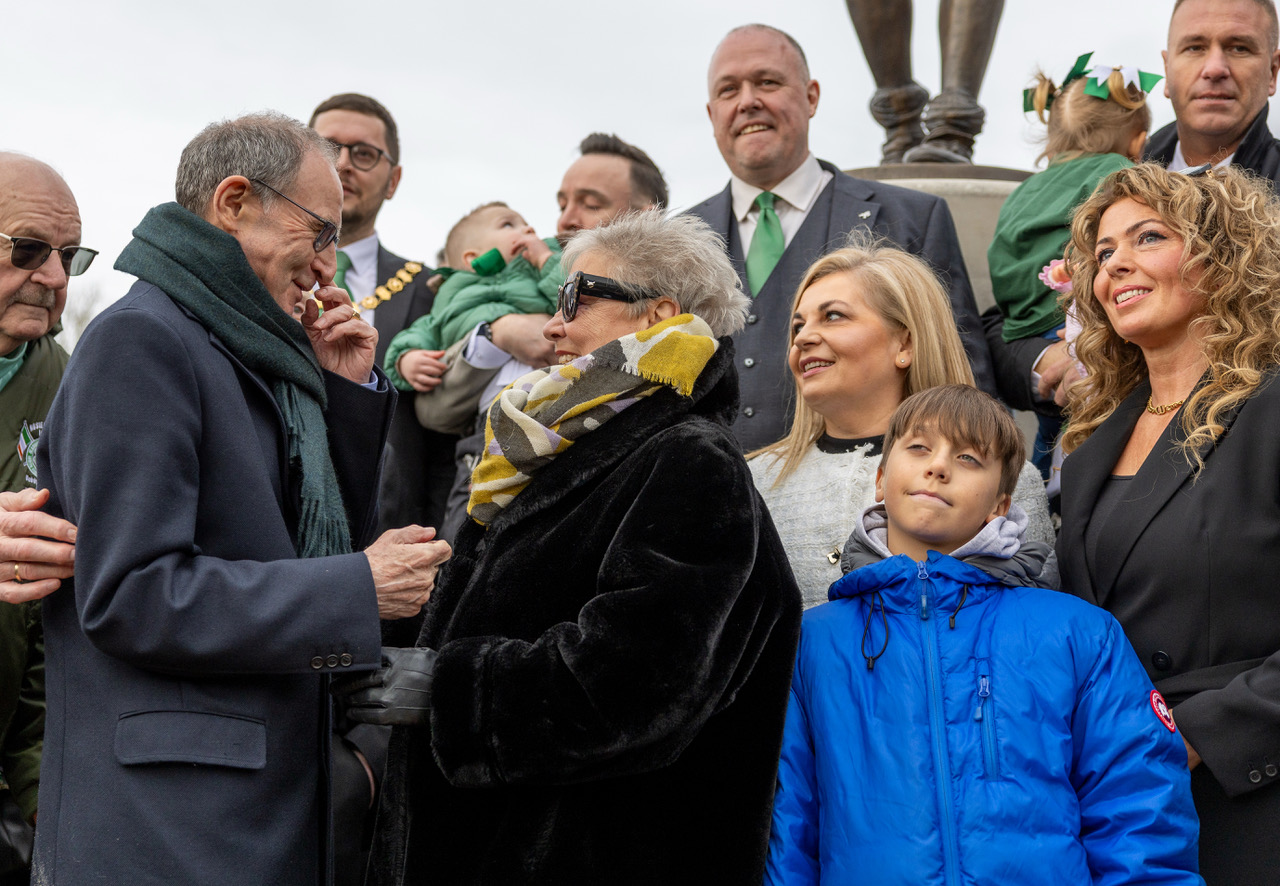 Tommy Gemmell statue unveiling at the Lisbon Lion's hometown of Craigneuk.