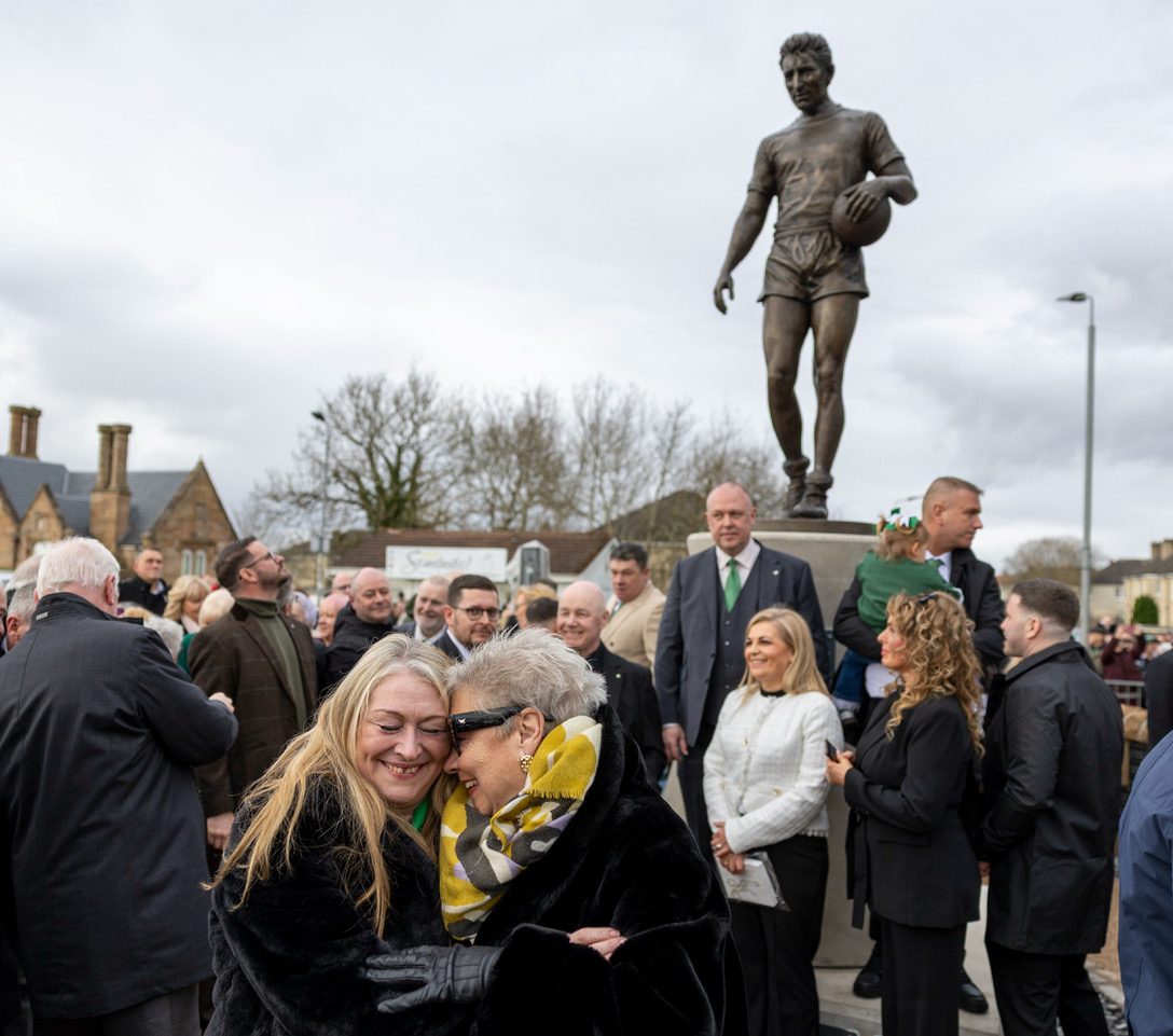 Tommy Gemmell statue unveiling at the Lisbon Lion's hometown of Craigneuk.