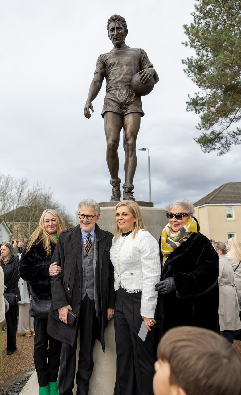 Tommy Gemmell statue unveiling at the Lisbon Lion's hometown of Craigneuk.
