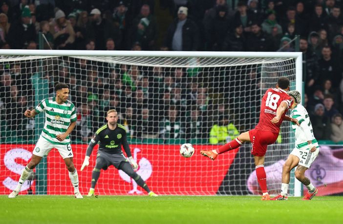 Jamie Leweling of VfB Stuttgart scores