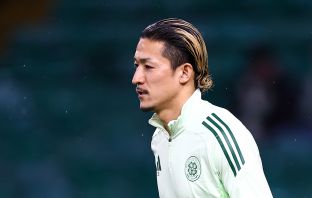 Daizen Maeda during the warm-up