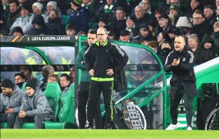 Martin O'Neill in the Celtic dugout for his 1000th match as a manager