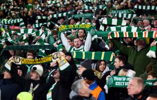 Celtic supporters singing YNWA