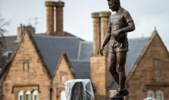 Tommy Gemmell statue unveiling at the Lisbon Lion's hometown of Craigneuk.