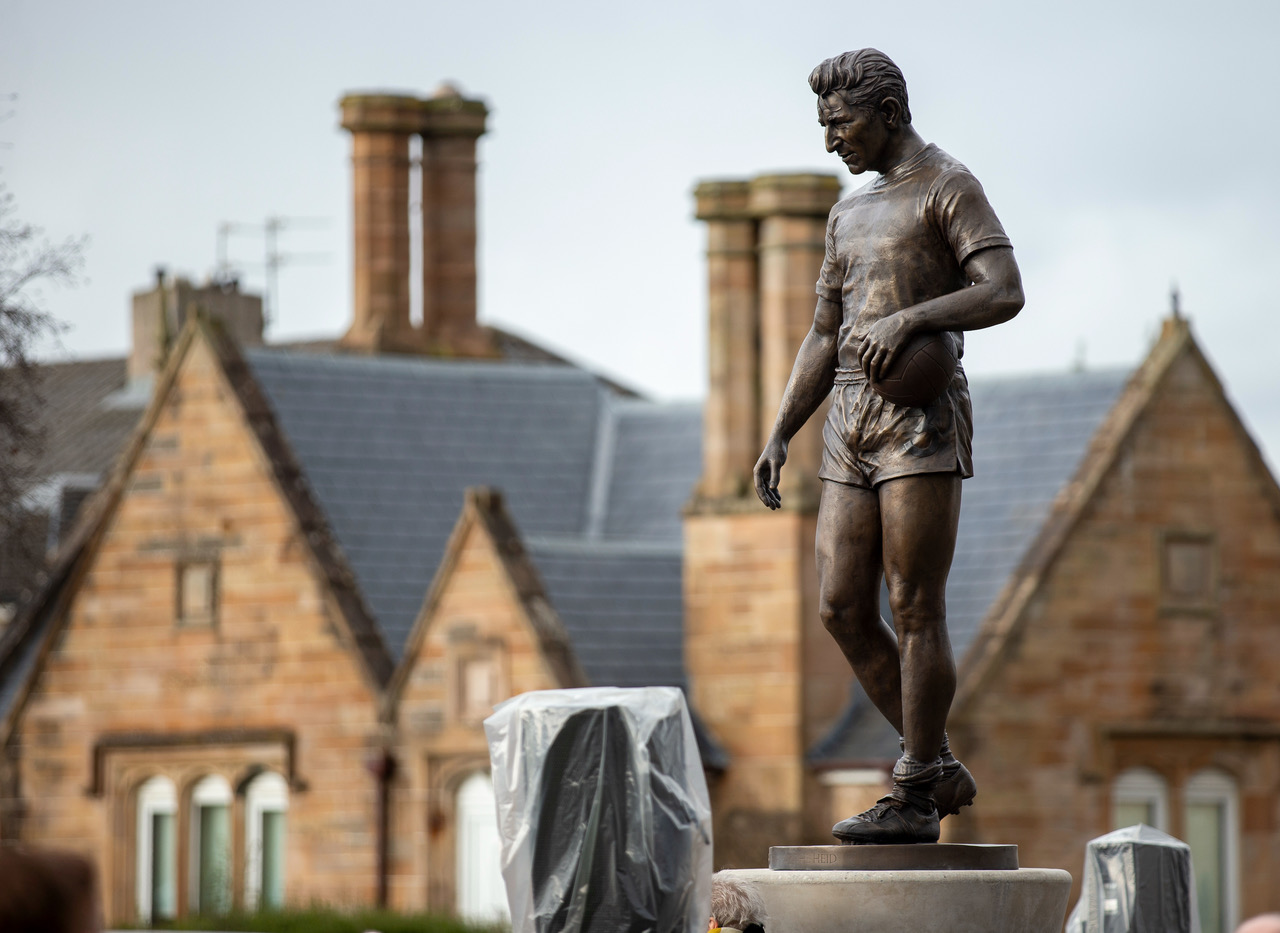Tommy Gemmell statue unveiling at the Lisbon Lion's hometown of Craigneuk.