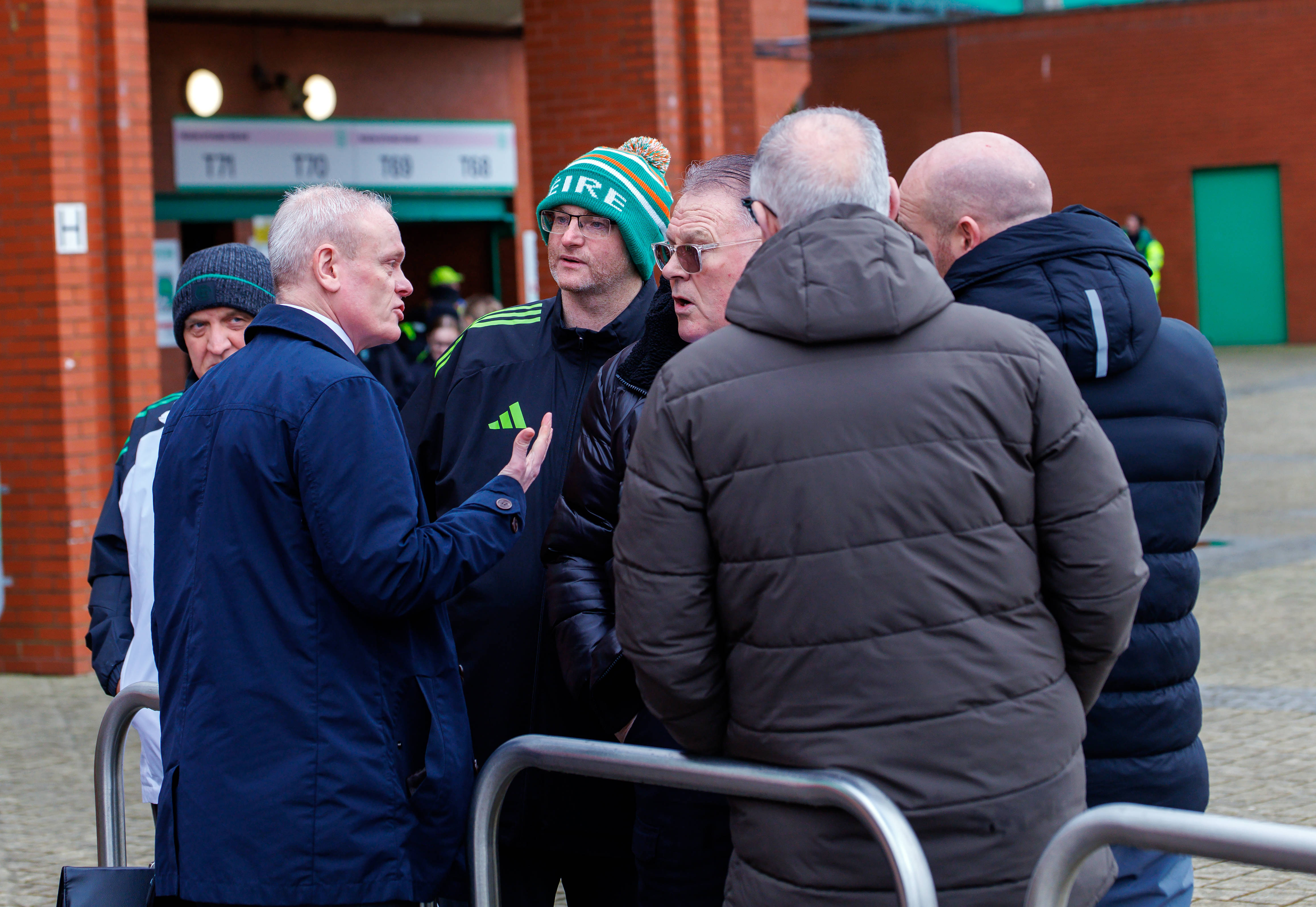 Celtic Finance Director Chris McKay speaks to fans