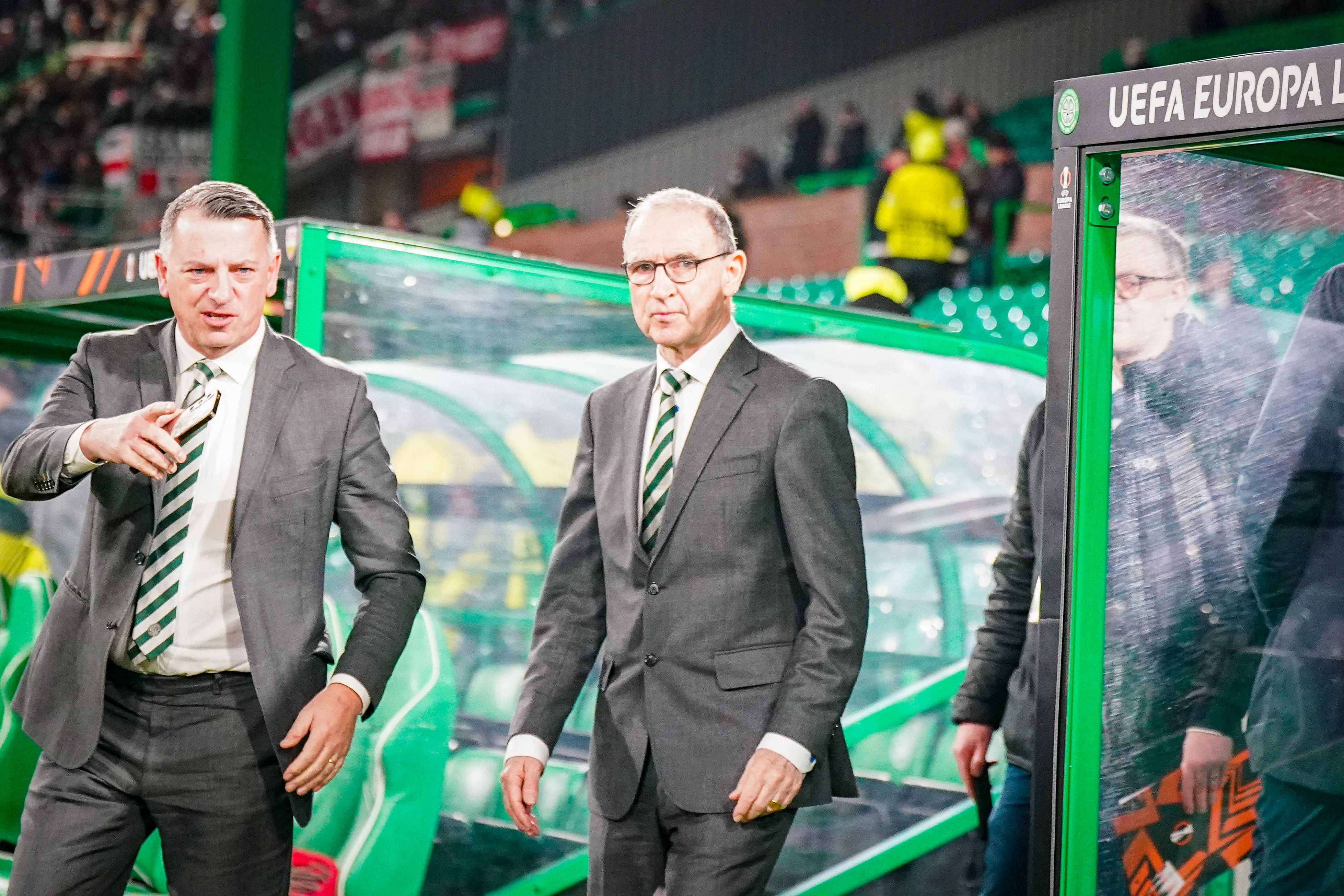 Martin O Neill with Iain Jamieson, Celtic Head of PR