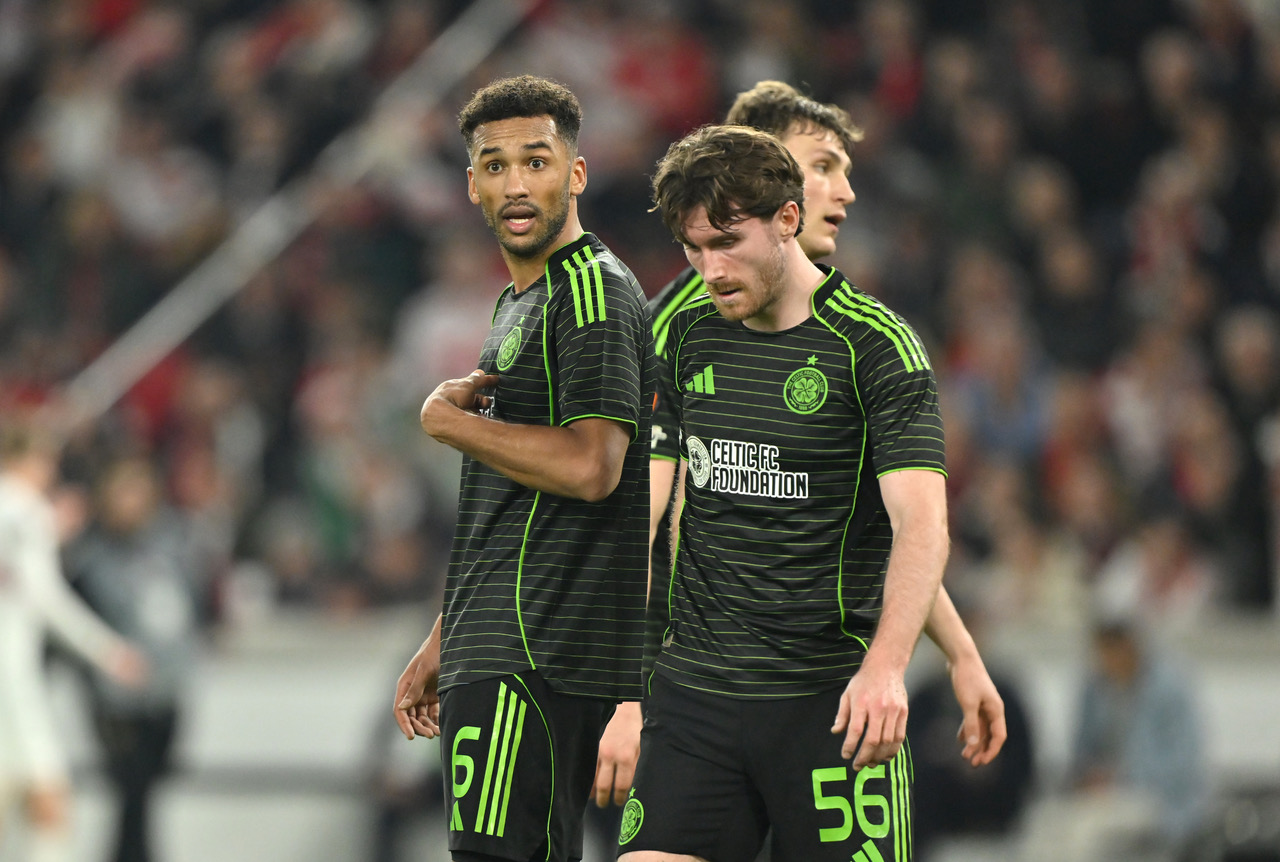 Auston Trusty and Anthony Ralston of Celtic 
