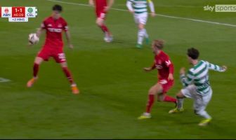 Celtic's penalty claim at Pittodrie