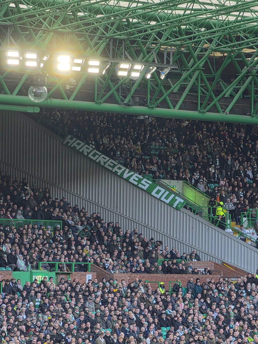 Bhoys Celtic protest banner at Motherwell game on Saturday