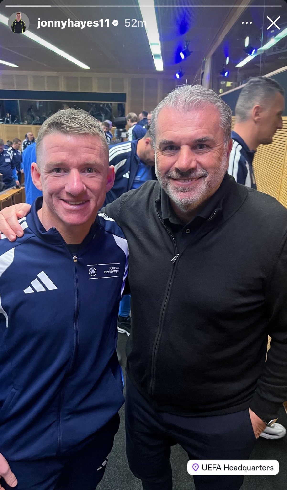 Jonny Hayes meets Ange Postecoglou