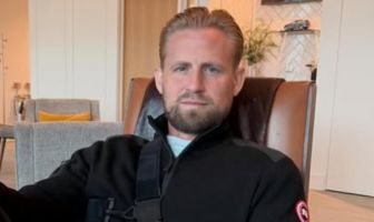 Kasper Schmeichel after his first shoulder operation