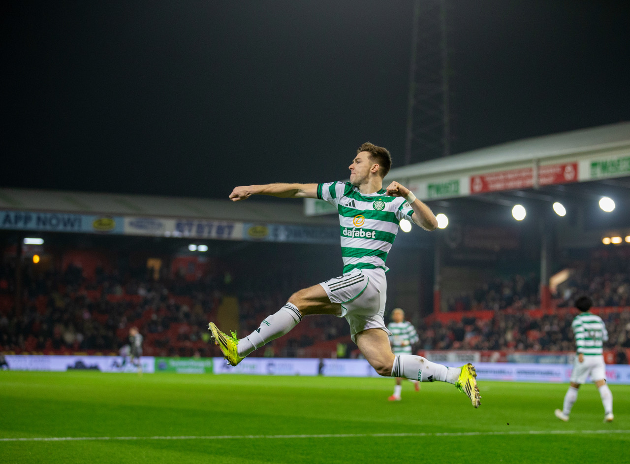 Kieran Tierney scores.