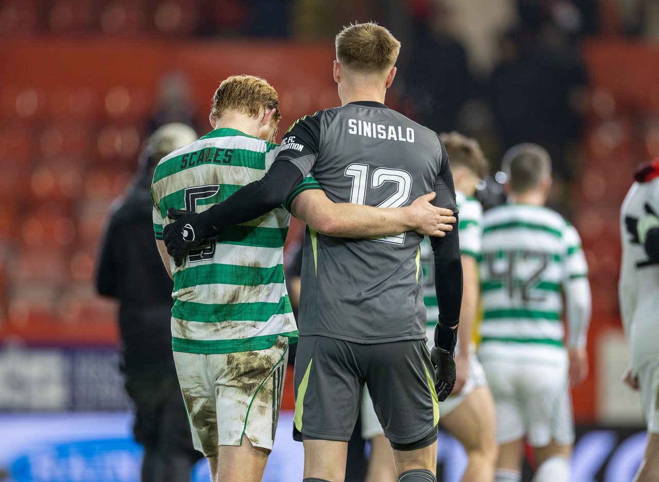 Liam Scales with Viljami Sinisalo. 