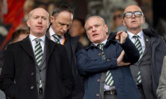 Michael Nicholson and Chris McKay at Tannadice