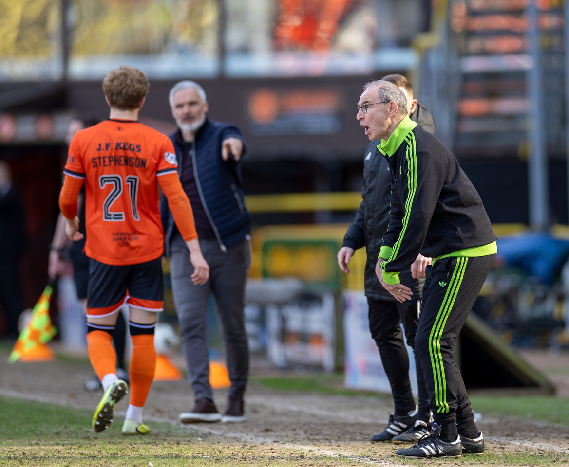 Martin O'Neill at Tannadice. 