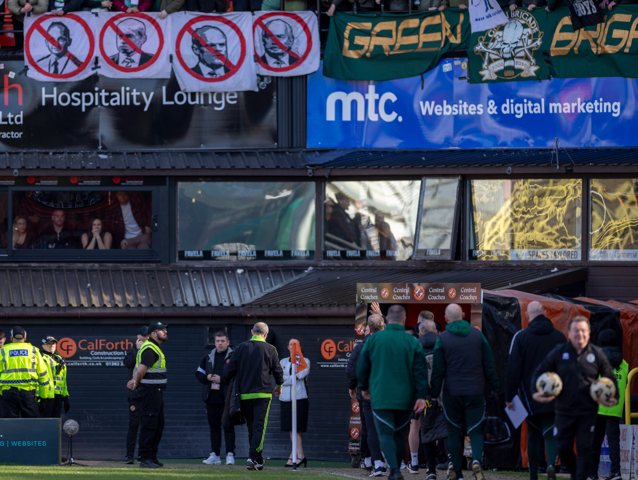Celtic fans protest