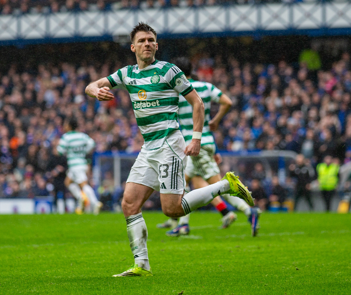 Kieran Tierney celebrates