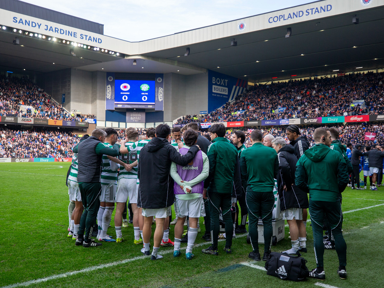 Celtic team talk.