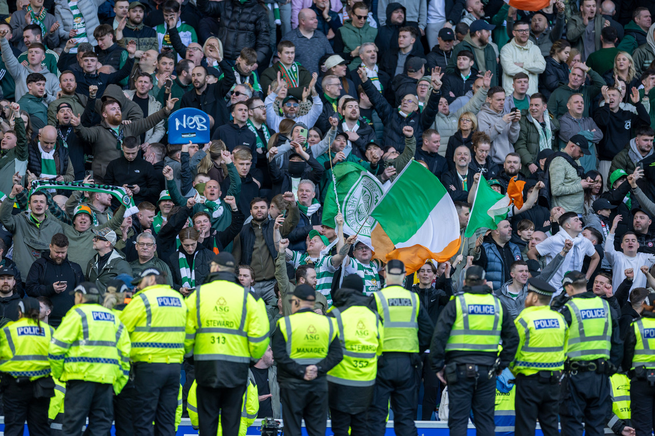 Celtic fans at Ibrox 