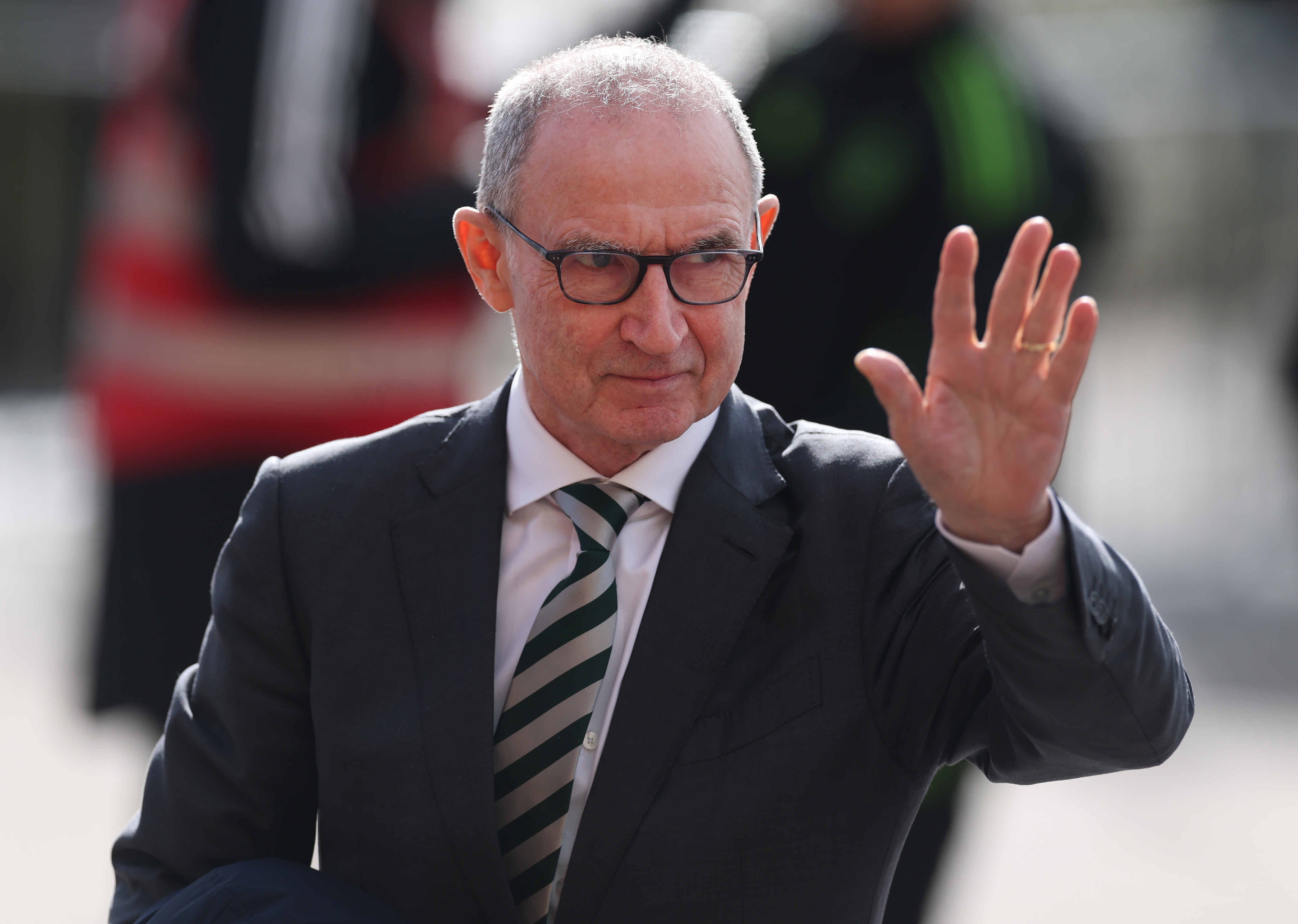 Martin O'Neill arrives at Celtic Park