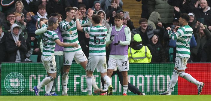 Tomas Cvancara of Celtic celebrates
