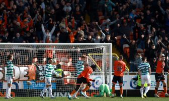 Emmanuel Agyei of Dundee United celebrates