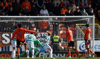 Emmanuel Agyei of Dundee United scores