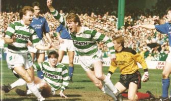 Anton Rogan celebrates