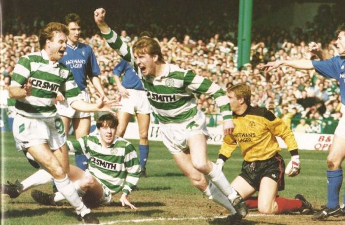 Anton Rogan celebrates