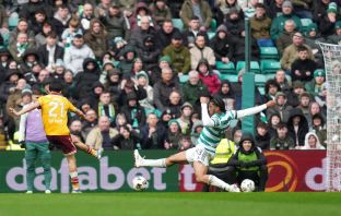 Elijah Just of Motherwell scores