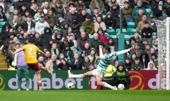 Elijah Just of Motherwell scores
